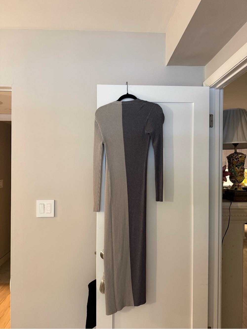 STAUD Two-Tone Long Ribbed Cardigan - Picture 3 of 3